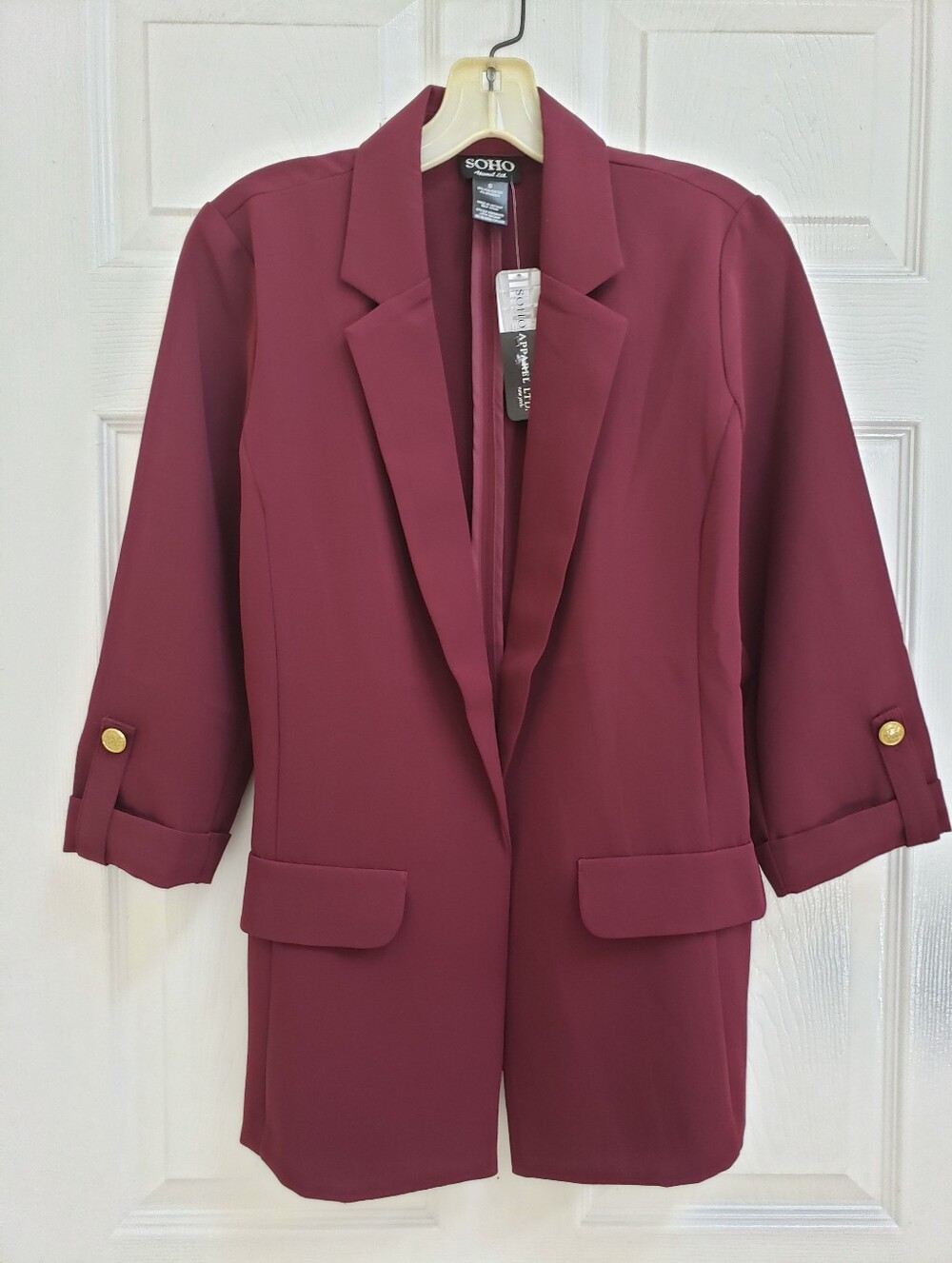 Cranberry BLAZER. Maroon Jacket